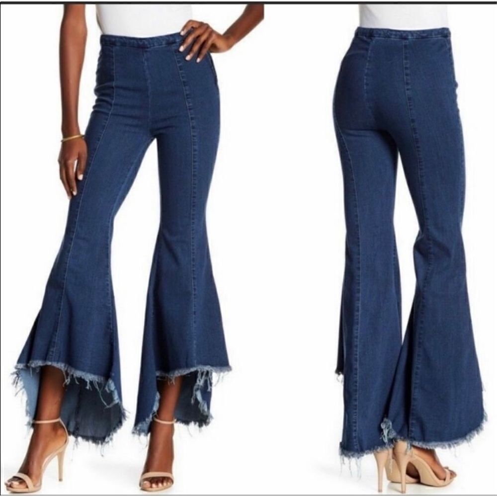 Rachel Roy Crop Flare Jeans with Frayed Hem
